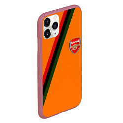 Чехол iPhone 11 Pro матовый Arsenal geometry steel, цвет: 3D-малиновый — фото 2