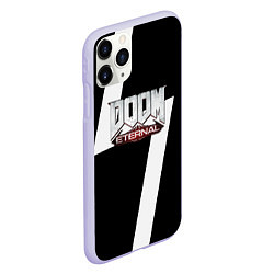 Чехол iPhone 11 Pro матовый Doom eternal geometry white, цвет: 3D-светло-сиреневый — фото 2