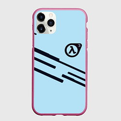 Чехол iPhone 11 Pro матовый Half life geometry steel, цвет: 3D-малиновый