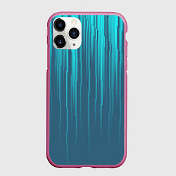 Чехол iPhone 11 Pro матовый Абстракция вертикальные линии, цвет: 3D-малиновый