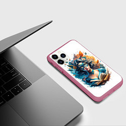 Чехол iPhone 11 Pro матовый Героиня своих историй, цвет: 3D-малиновый — фото 2