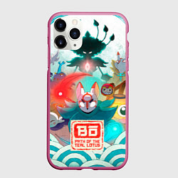 Чехол iPhone 11 Pro матовый Персонажи Bo path of the teal lotus, цвет: 3D-малиновый