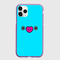 Чехол iPhone 11 Pro матовый BT21-Mang, цвет: 3D-фиолетовый