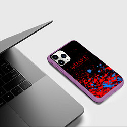 Чехол iPhone 11 Pro матовый Квейк чемпион, цвет: 3D-фиолетовый — фото 2
