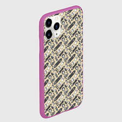 Чехол iPhone 11 Pro матовый Скейт и граффити, цвет: 3D-фиолетовый — фото 2