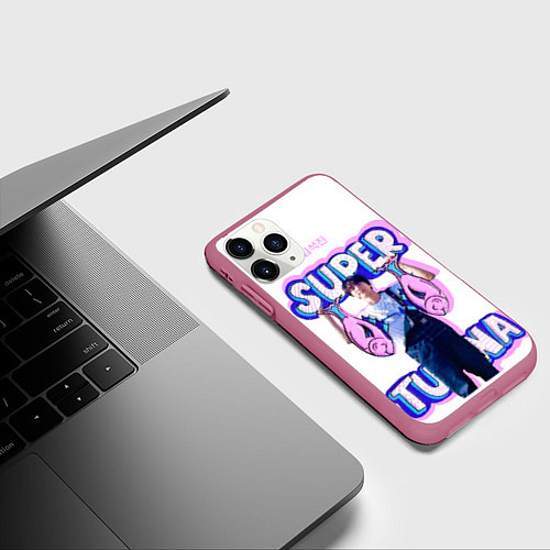 Чехол iPhone 11 Pro матовый BTS Super Tuna / 3D-Малиновый – фото 3