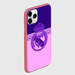 Чехол iPhone 11 Pro матовый Real Madred geometry sport, цвет: 3D-малиновый — фото 2