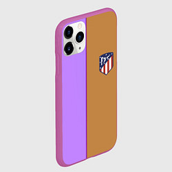 Чехол iPhone 11 Pro матовый Атлетико Мадрид полосы, цвет: 3D-фиолетовый — фото 2