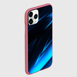 Чехол iPhone 11 Pro матовый Грани неоновые текстура, цвет: 3D-малиновый — фото 2