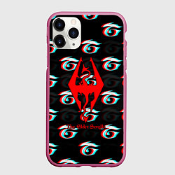 Чехол iPhone 11 Pro матовый The Elder Scrolls anime, цвет: 3D-малиновый