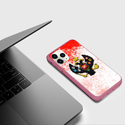 Чехол iPhone 11 Pro матовый Российская империя краски, цвет: 3D-малиновый — фото 2