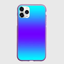 Чехол iPhone 11 Pro матовый Неоновый градиент текстура, цвет: 3D-фиолетовый