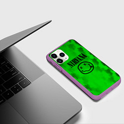 Чехол iPhone 11 Pro матовый Nirvana x Billie, цвет: 3D-фиолетовый — фото 2