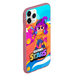 Чехол iPhone 11 Pro матовый Brawl Stars Шелли squad busters, цвет: 3D-малиновый — фото 2