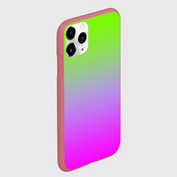 Чехол iPhone 11 Pro матовый Неоновая градиент абстракция, цвет: 3D-малиновый — фото 2