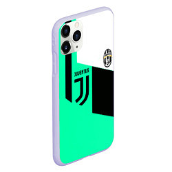 Чехол iPhone 11 Pro матовый Juventus geometry, цвет: 3D-светло-сиреневый — фото 2