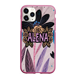 Чехол iPhone 11 Pro матовый Alena roses, цвет: 3D-малиновый