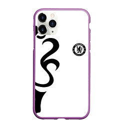 Чехол iPhone 11 Pro матовый Chelsea sport fc, цвет: 3D-фиолетовый