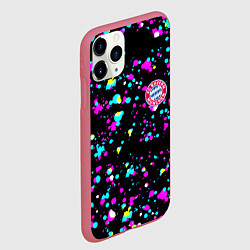 Чехол iPhone 11 Pro матовый Бавария Мюнхен неоновые краски, цвет: 3D-малиновый — фото 2
