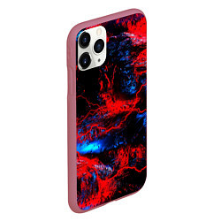 Чехол iPhone 11 Pro матовый Космические краски шторм, цвет: 3D-малиновый — фото 2