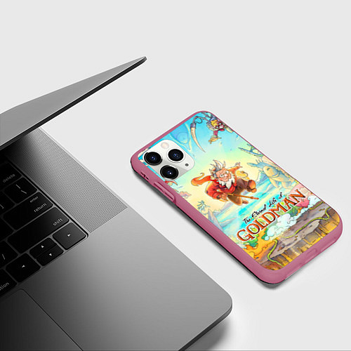 Чехол iPhone 11 Pro матовый Герои The eternal life of goldman / 3D-Малиновый – фото 3