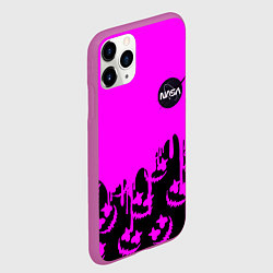 Чехол iPhone 11 Pro матовый Marshmello neon nasa, цвет: 3D-фиолетовый — фото 2