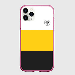 Чехол iPhone 11 Pro матовый Сокрушу пред ним врагов его герб черный, цвет: 3D-малиновый
