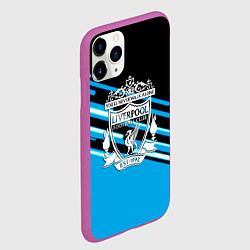 Чехол iPhone 11 Pro матовый Реал Мадрид геометрия, цвет: 3D-фиолетовый — фото 2