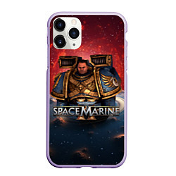 Чехол iPhone 11 Pro матовый Warhammer 40000 space marine 2 Captain Titus, цвет: 3D-светло-сиреневый