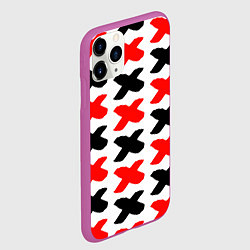 Чехол iPhone 11 Pro матовый Крестики, цвет: 3D-фиолетовый — фото 2