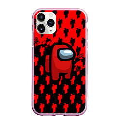 Чехол iPhone 11 Pro матовый Billie Eilish x Among us, цвет: 3D-розовый