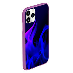 Чехол iPhone 11 Pro матовый Неоновый огонь текстура, цвет: 3D-фиолетовый — фото 2