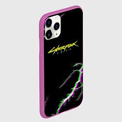 Чехол iPhone 11 Pro матовый Cyberpunk storm 2077, цвет: 3D-фиолетовый — фото 2