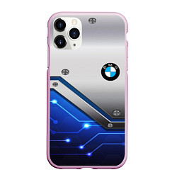 Чехол iPhone 11 Pro матовый BMW geometry nano, цвет: 3D-розовый