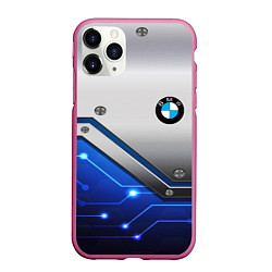 Чехол iPhone 11 Pro матовый BMW geometry nano, цвет: 3D-малиновый