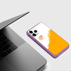 Чехол iPhone 11 Pro матовый Half life 3 краски, цвет: 3D-фиолетовый — фото 2