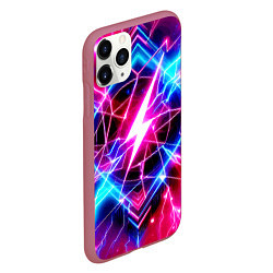 Чехол iPhone 11 Pro матовый Lightning - neon fantasy, цвет: 3D-малиновый — фото 2