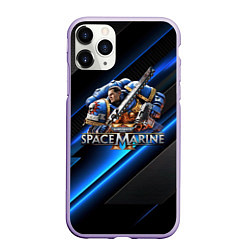 Чехол iPhone 11 Pro матовый Captain Titus Warhammer 40000 space marine 2, цвет: 3D-светло-сиреневый