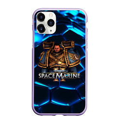 Чехол iPhone 11 Pro матовый Captain Warhammer 40000 space marine 2 Titus, цвет: 3D-светло-сиреневый