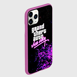 Чехол iPhone 11 Pro матовый Неоновые краски вайссити, цвет: 3D-фиолетовый — фото 2