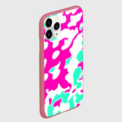Чехол iPhone 11 Pro матовый Текстура камуфляж детский, цвет: 3D-малиновый — фото 2