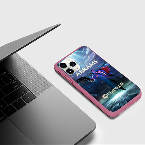Чехол iPhone 11 Pro матовый Deadlock Abrams / 3D-Малиновый – фото 3