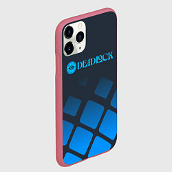 Чехол iPhone 11 Pro матовый Deadlock синий логотип, цвет: 3D-малиновый — фото 2