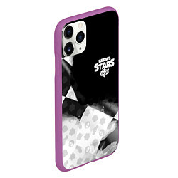 Чехол iPhone 11 Pro матовый Brawl stars pattern black, цвет: 3D-фиолетовый — фото 2