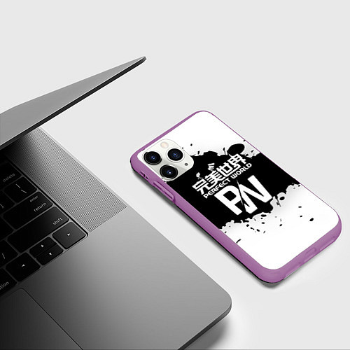 Чехол iPhone 11 Pro матовый Perfect world краски / 3D-Фиолетовый – фото 3