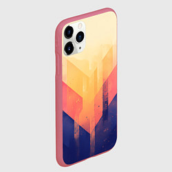 Чехол iPhone 11 Pro матовый Abstract art - geometric shapes, цвет: 3D-малиновый — фото 2