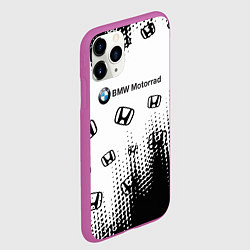 Чехол iPhone 11 Pro матовый BMW x honda pattern, цвет: 3D-фиолетовый — фото 2