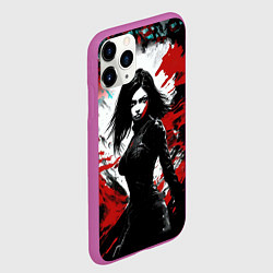 Чехол iPhone 11 Pro матовый Девушка воин, цвет: 3D-фиолетовый — фото 2