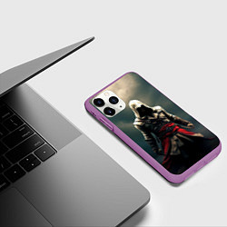 Чехол iPhone 11 Pro матовый Assassins creed 2, цвет: 3D-фиолетовый — фото 2