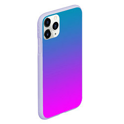 Чехол iPhone 11 Pro матовый Неоновая текстура градиента, цвет: 3D-светло-сиреневый — фото 2